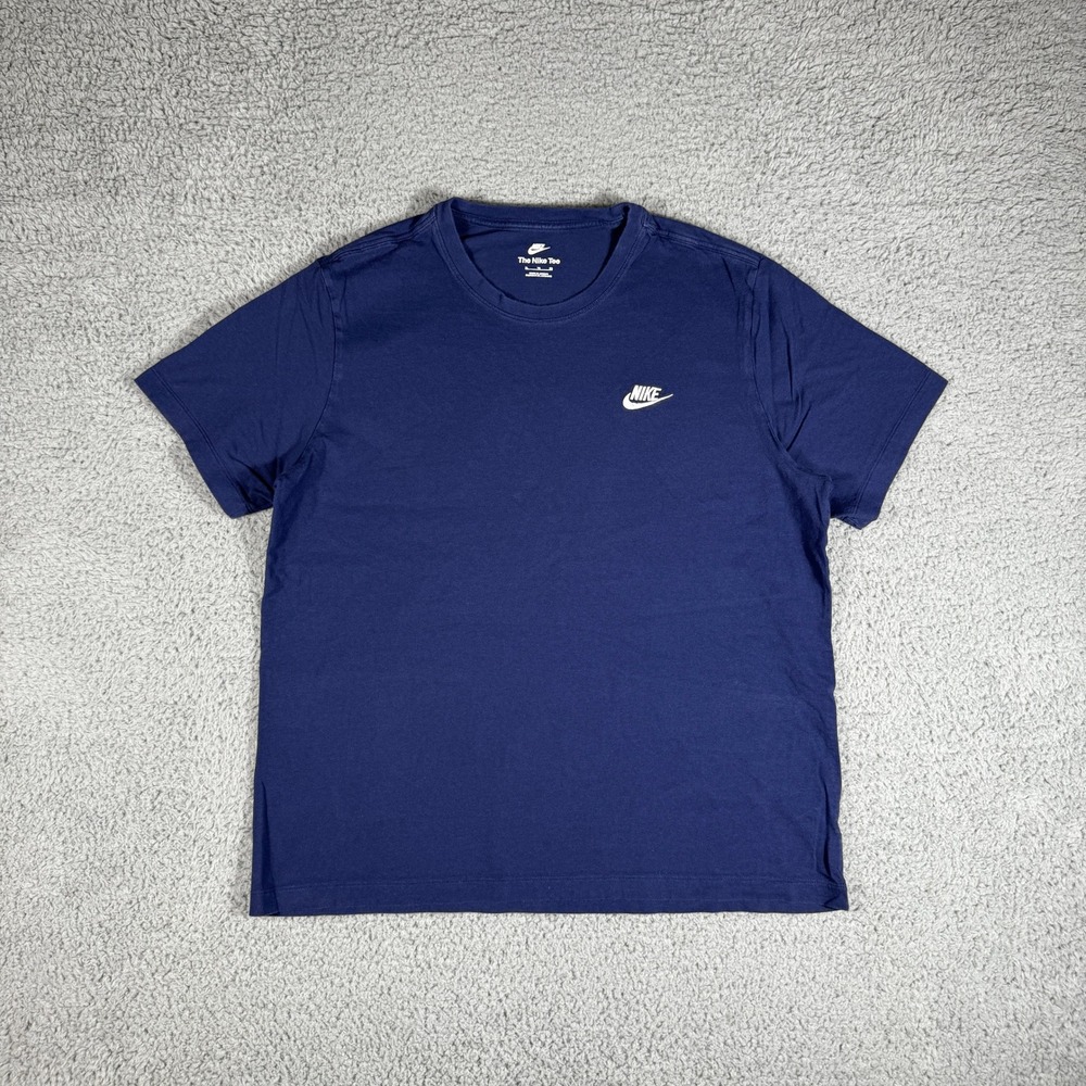 Nike Sportswear Club The Nike Tee Mens XL Blue Classic Logo